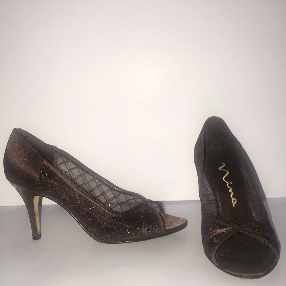 Brown Glitter Nina Heels